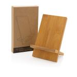 XD Collection Bamboo phone stand in kraft box Brown