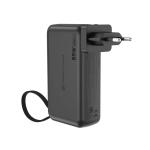 Urban Vitamin Eureka RCS recyceltes 65W-Hybrid-Ladegerät Schwarz
