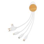 XD Collection RCS recycled plastic Ontario 6-in-1 round cable White