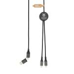 XD Xclusive Terra 3 Meter 4-in-1-Kabel aus RCS recyceltem PET Grau