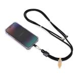 XD Collection CarryLoop RCS recycled PET adjustable phone holder lanyard Black