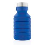 XD Collection Leakproof collapsible silicone bottle with lid Aztec blue