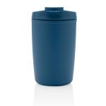 XD Collection GRS recycelter PP-Becher mit Flip-Deckel Blau