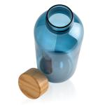 XD Collection GRS rPET Flasche mit Bambus-Deckel Blau