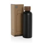 XD Collection Wood Vakuumflasche aus RCS recyceltem Stainless-Steel Schwarz