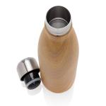 XD Collection Vakuumisolierte Stainless Steel Flasche mit Holzoptik Gelb