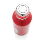 XD Collection Auslaufsichere Vakuumflasche mit Logoplatte Rot