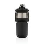 XD Collection 500ml Vakuum StainlessSteel Flasche mit Dual-Deckel-Funktion Schwarz