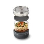 Black + Blum Black+Blum Glass Lunch Bowl 750ml Silber
