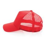 XD Collection Impact AWARE™ Brushed rcotton 5 panel trucker cap 190gr Red