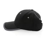 XD Collection Impact AWARE™ Brushed rcotton 6 panel contrast cap 280gr Black
