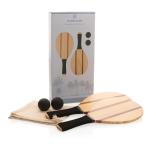 XD Collection Frescobol Tennis-Set aus Holz Braun