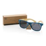 XD Collection Bamboo and RCS recycled plastic sunglasses Aztec blue