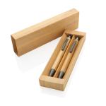 XD Collection Modernes Bambus-Stifteset in Box Braun