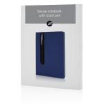 XD Collection Basic Hardcover PU A5 Notizbuch mit Stylus-Stift Navy