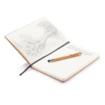 XD Collection A5 notebook with bamboo pen including stylus Brown
