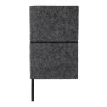 XD Collection GRS certified recycled felt A5 softcover notebook Black
