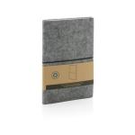 XD Collection A5-Softcover-Notizbuch aus GRS zertifiert recyceltem Filz Grau