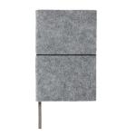 XD Collection GRS certified recycled felt A5 softcover notebook Convoy grey