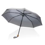 XD Collection 20.5" Impact AWARE™ RPET 190T Pongee bamboo mini umbrella Anthracite