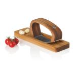 AdHoc RoccaAlio Knoblauchpresse mit Schneidebrett Braun