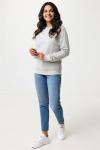 IQONIQ Denali ungefärbt. Rundhals-Sweater aus recycelter BW, Grau meliert Grau meliert | XXS