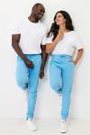 IQONIQ Cooper Jogger aus recycelter Baumwolle, Ruhiges Blau Ruhiges Blau | XXS