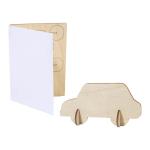 SendCraft custom puzzle postcard, car White/clip neck clear