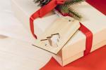 BamTag Geschenkanhänger, Weihnachtsbaum Natur blau