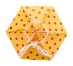 CreaBox HexaCord M Sechseckige Geschenkbox Weiß