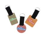 Woody Strap custom keyring, round Nature