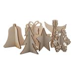 CreaX Christmas card, star Nature blue