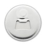 MagBadge Bottle Button-Flaschenöffner Weiß/silber