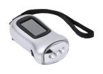 Zibber Taschenlampe mit doppelter Stromversorgung Silber