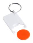 Trolex Schlüsselanhänger mit Einkaufswagenchip Orange/weiß