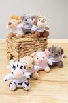 CowFob plush cow keyring White/black