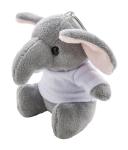 TrumpFob plush elephant keyring Convoy grey