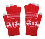 Skandihand Weihnachtliche Touchscreen-Handschuhe Rot