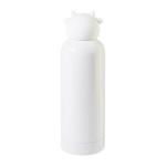 ZooSip kids insulated bottle, cow White/blue pusher
