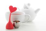 Jasmin tea infuser, heart Red