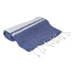 Tortuga recycled cotton beach towel and drawstring bag Dark blue