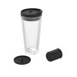 Insulated cup "Mocha" with tea strainer Transparent