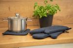 Pot holder "Heat resistant" Blue/grey