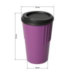 Riffel-Kaffeebecher "ToGo", 300 ml Brombeere