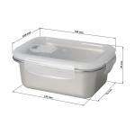 Storage tin "Heat", 700 ml Silver