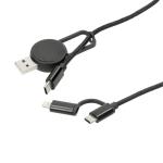 Schnell-Ladekabel "Flexi", 5 in 1 Schwarz