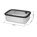 Stainless steel lunch box with glass lid "RILO", 1100 ml Silver