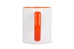 Oslo Sublimationsbecher  farbig innen &amp; Griff 300ml Orange/weiß