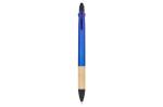 3-Farben-Stift mit Bambusgriff Blau