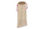 Jute-style bottle pouch 14 x 34 cm Nature
